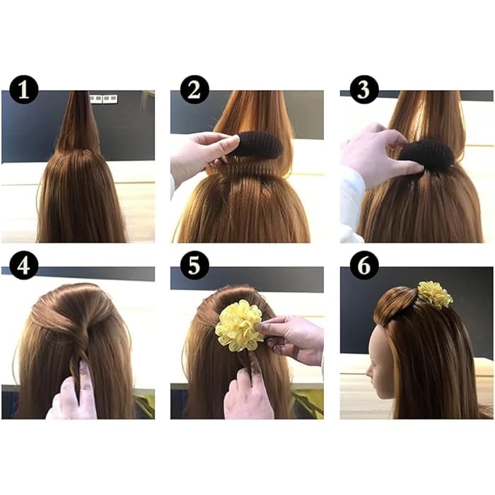 ECIF 2 Pcs Sponge Hair Pad Volume Inserts – Bump It Up Comb Base Bun Maker & Beehive Hair Styler Tool for Women & Girls (Large) - Image 4